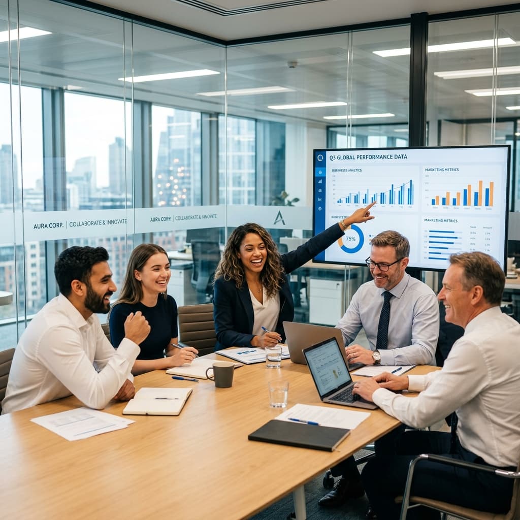 Freelance salespeople and a brand team collaborating on commission-based sales